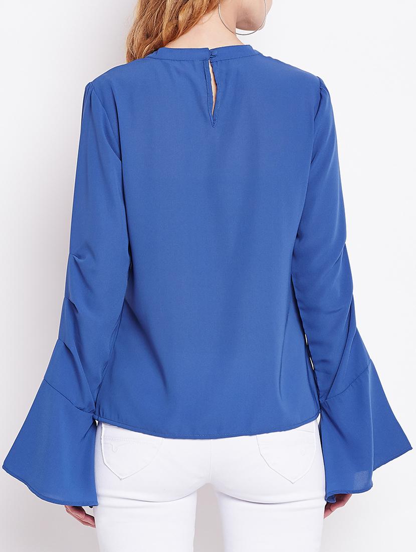 keyhole back bell sleeved top - 15038415 - Zoom Image - 3