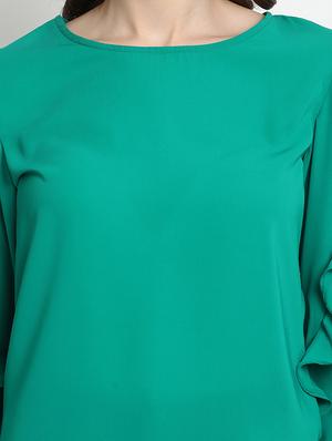 ruffle detail bell sleeved top - 15038420 - Standard Image - 4