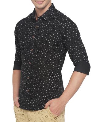 black cotton casual shirt - 15038469 - Standard Image - 2