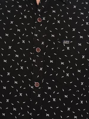 black cotton casual shirt - 15038469 - Standard Image - 4