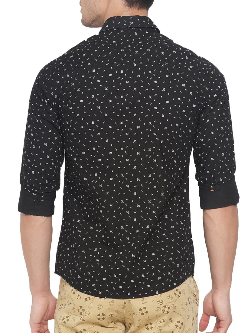 black cotton casual shirt - 15038469 - Zoom Image - 3