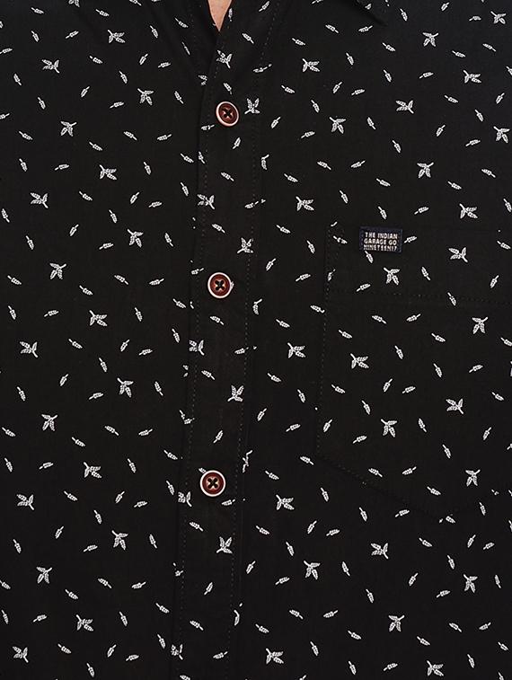 black cotton casual shirt - 15038469 - Zoom Image - 4