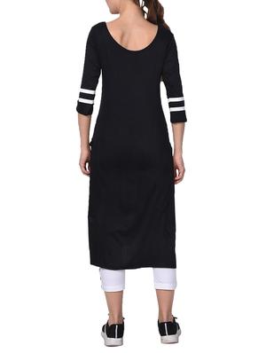 black cotton aline tunic - 15039573 - Standard Image - 3