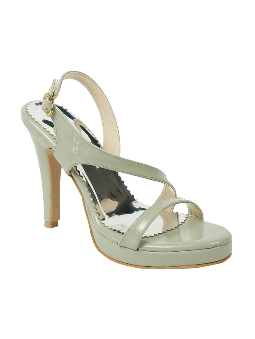 sea green patent leather back strap sandals - 15039700 - Zoom Image - 1