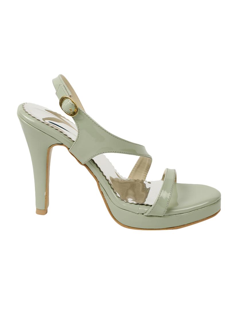 sea green patent leather back strap sandals - 15039700 - Zoom Image - 2