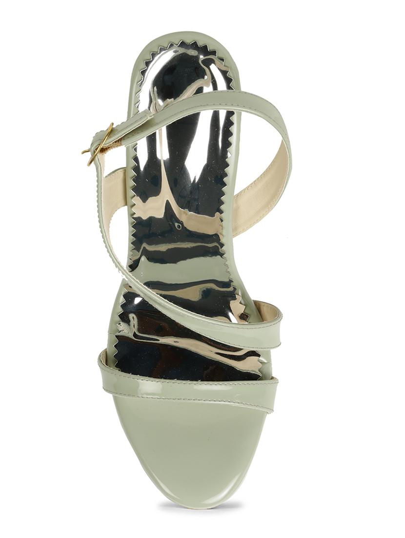 sea green patent leather back strap sandals - 15039700 - Zoom Image - 3