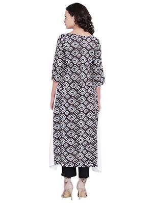 printed layered kurta - 15040139 - Standard Image - 3