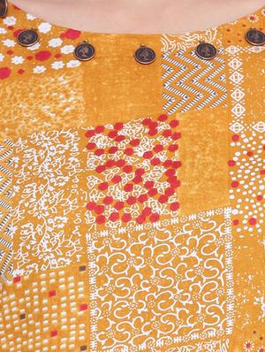yellow rayon straight kurta - 15040156 - Standard Image - 4