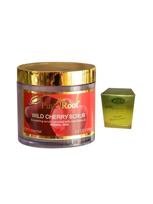 pink root gold bleach 50g and pink root wild cherry scrub 100gm - 15040498 - Standard Image - 1