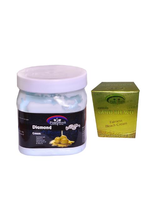 pink root gold bleach 50g and pink root diamond cream 500ml - 15040503 - Standard Image - 1
