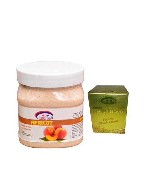 pink root gold bleach 50g and pink root apricot scrub 500ml - 15040525 - Standard Image - 1