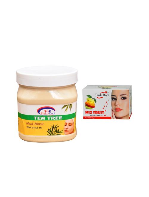 pink root mix fruit bleach 50g and pink root tea tree mud mask 500ml - 15040583 - Standard Image - 1
