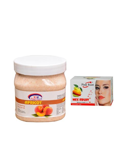 pink root mix fruit bleach 50g and pink root apricot scrub 500ml - 15040585 - Standard Image - 1