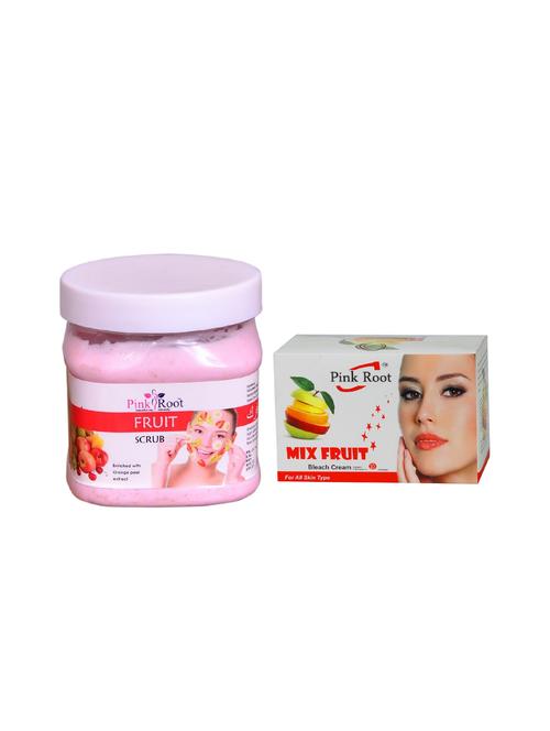 pink root mix fruit bleach 50g and pink root fruit scrub 500ml - 15040592 - Standard Image - 1