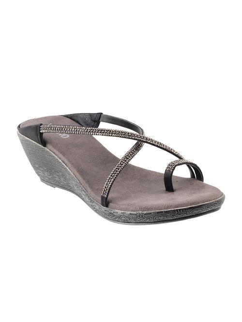 black one toe wedge - 15041102 - Standard Image - 1