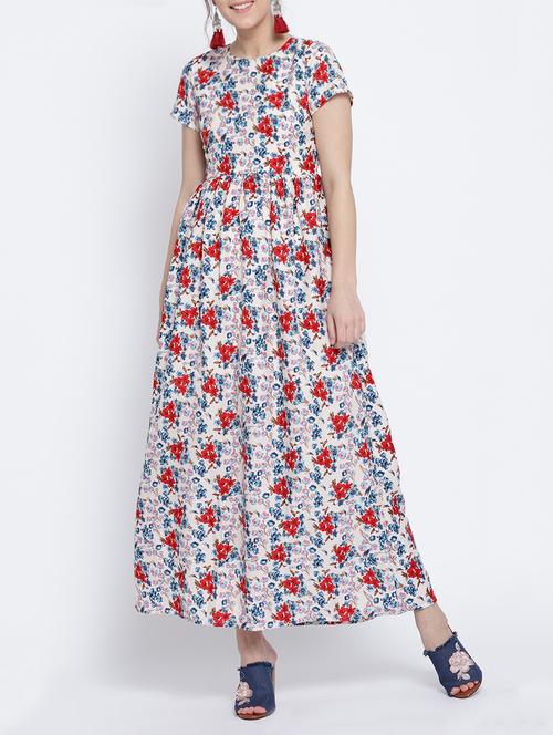 blue floral maxi dress - 15041393 - Standard Image - 1