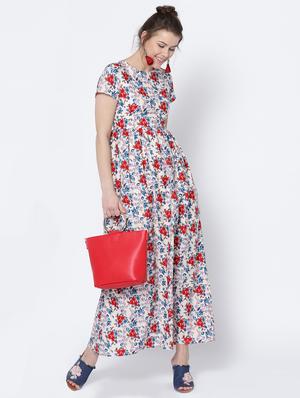 blue floral maxi dress - 15041393 - Standard Image - 4