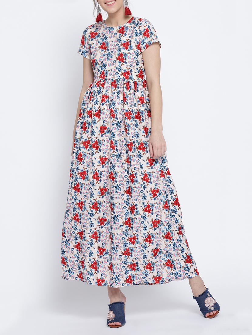 blue floral maxi dress - 15041393 - Zoom Image - 1