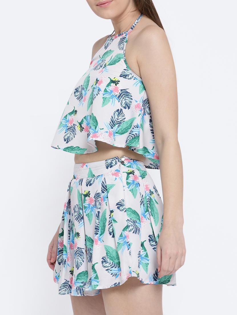 white printed western wear set - 15041406 - Zoom Image - 2