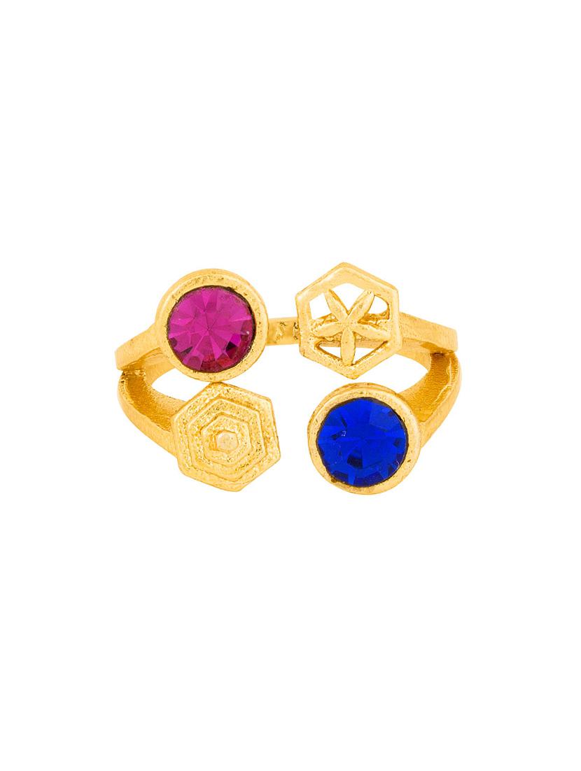 Gold brass hand ring - 15042145 - Zoom Image - 1