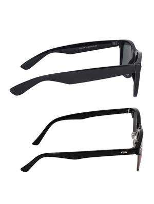zyaden combo of two sunglasses wayfarer & clubmaster-combo-2192 - 15042401 - Standard Image - 4