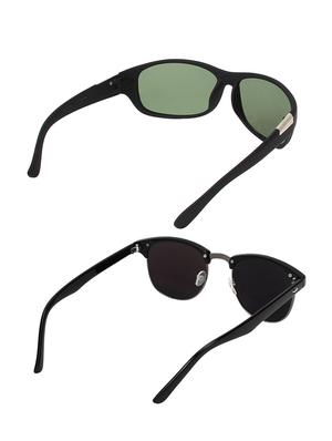zyaden combo of two sunglasses wrap-around & clubmaster-combo-2194 - 15042403 - Standard Image - 3