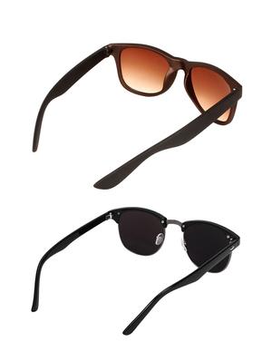 zyaden combo of two sunglasses wayfarer & clubmaster-combo-2203 - 15042412 - Standard Image - 3