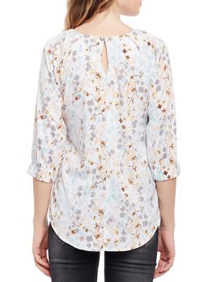 round neck floral asymmetric top - 15042627 - Standard Image - 3