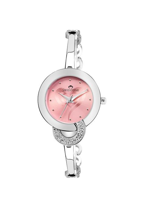 swisstone jewels215-pnkslv bracelet wrist watch for women - 15042666 - Standard Image - 1