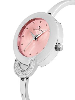 swisstone jewels215-pnkslv bracelet wrist watch for women - 15042666 - Standard Image - 2