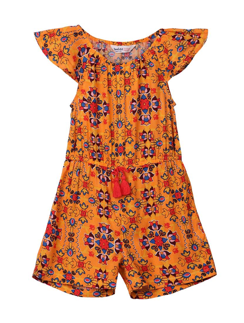 orange viscose playsuit - 15042719 - Zoom Image - 1