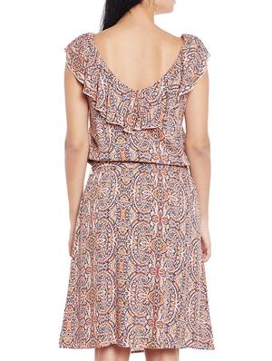 pink viscose belted dress - 15042770 - Standard Image - 3