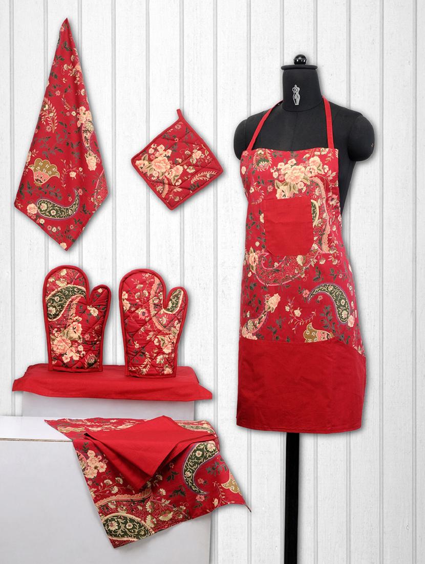 floral cotton kitchen set of 8 - 15043279 - Zoom Image - 1