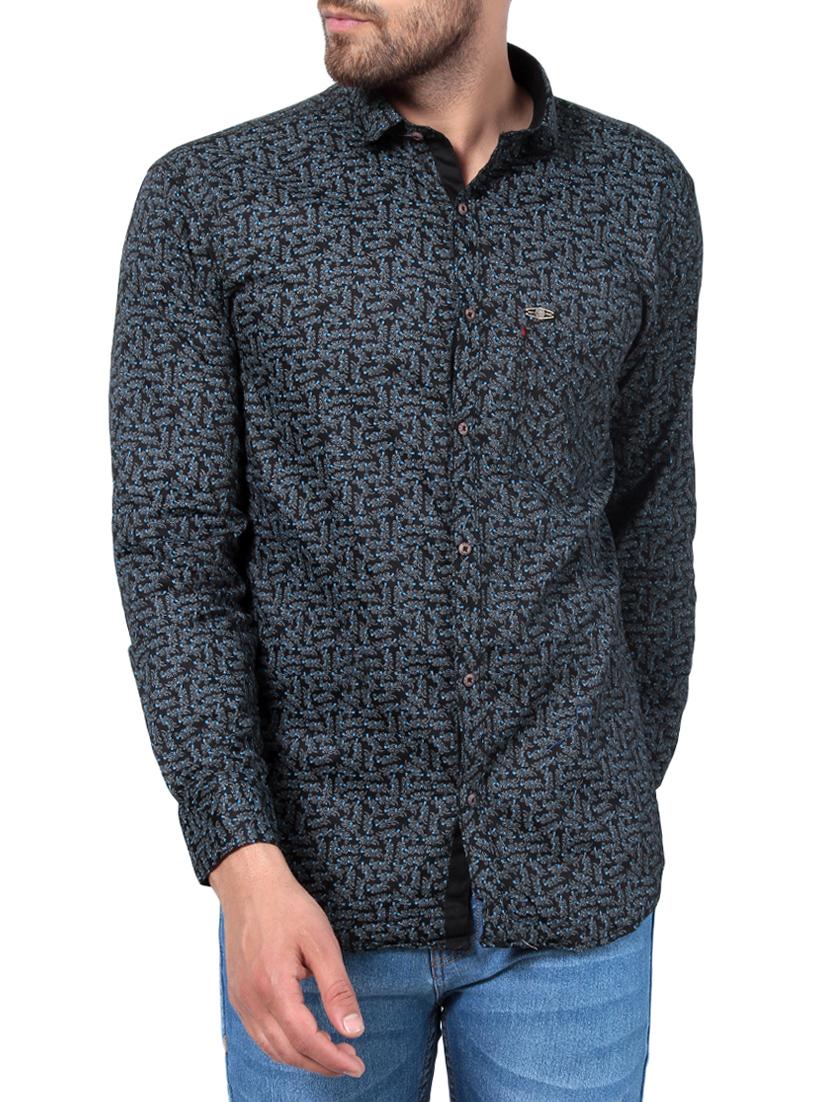 black cotton casual shirt - 15046068 - Zoom Image - 1