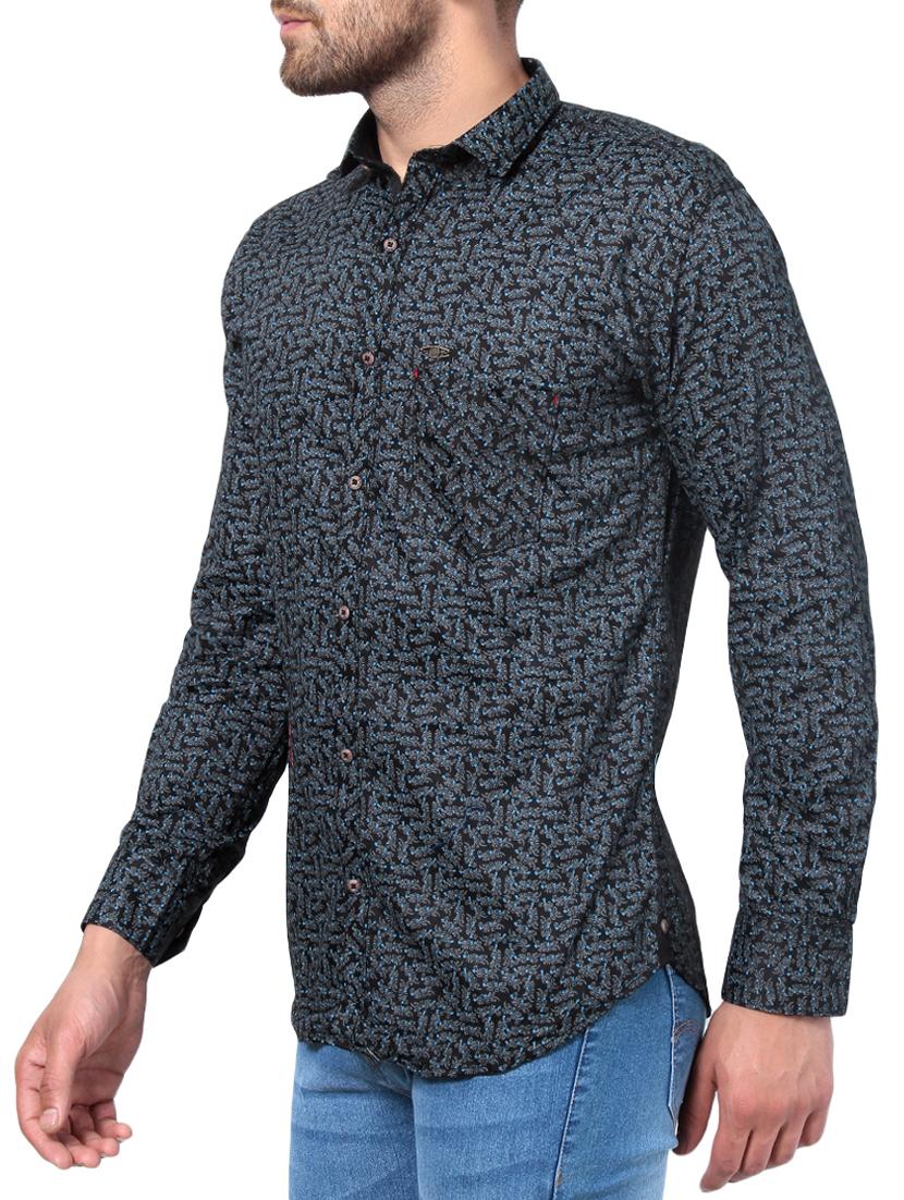 black cotton casual shirt - 15046068 - Zoom Image - 2