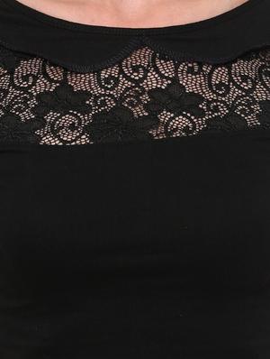 black cotton lycra solid blouse - 15046147 - Standard Image - 4