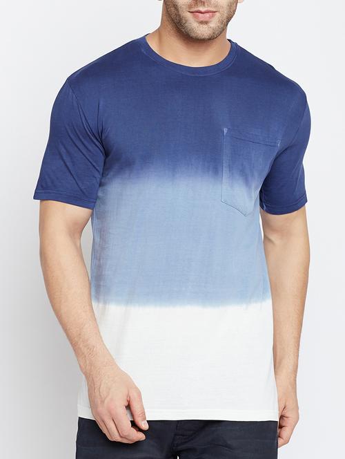 blue cotton ombre t-shirt - 15046172 - Very Small Image - 1