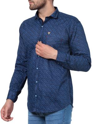 blue cotton casual shirt - 15046228 - Standard Image - 2