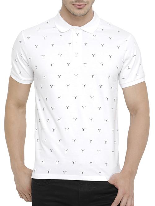 white cotton all over print tshirt - 15046638 - Standard Image - 1