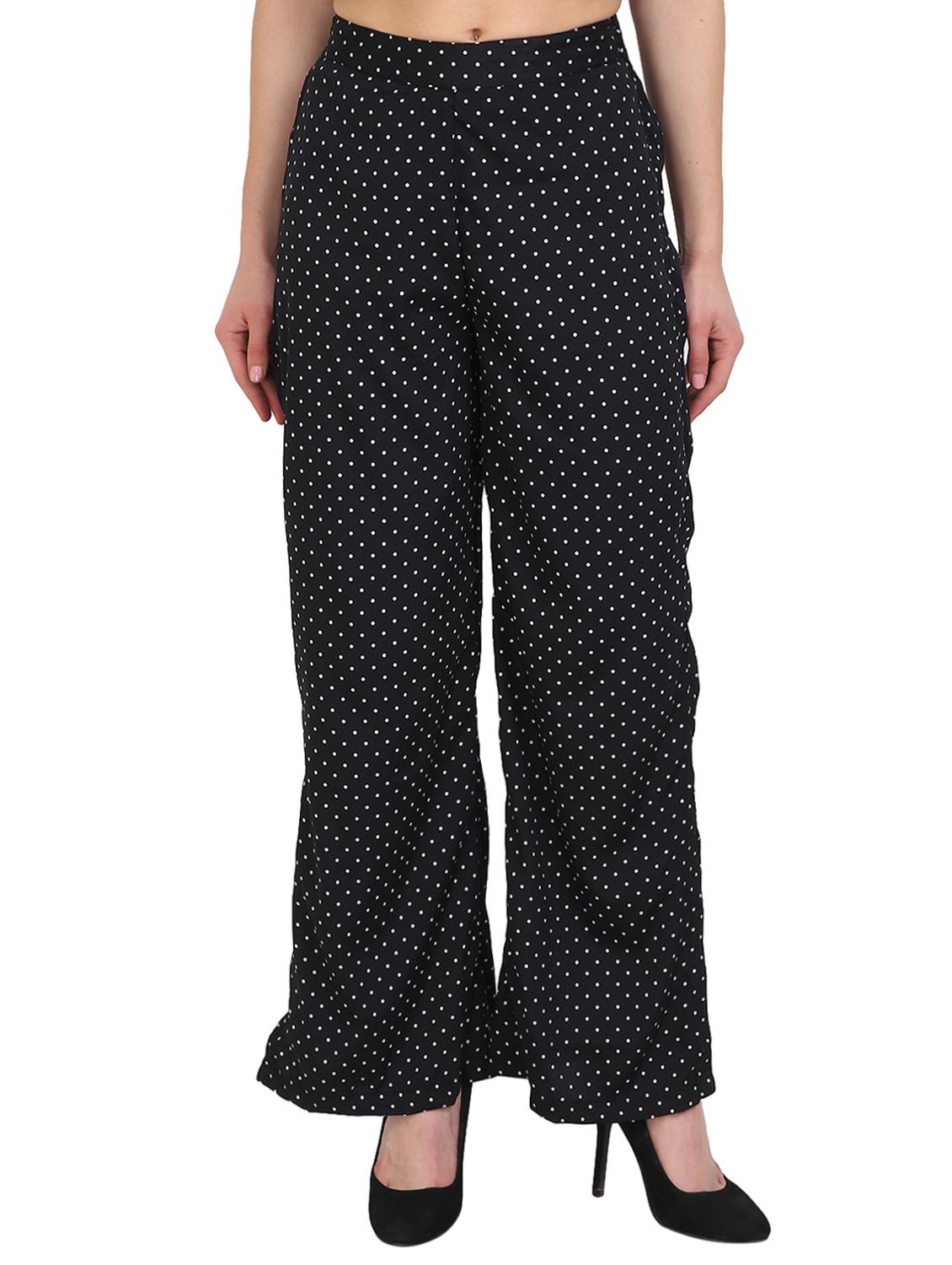 black polka doted crepe palazzo - 15046803 - Zoom Image - 1