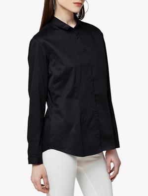 solid black cotton shirt - 15047069 - Standard Image - 2