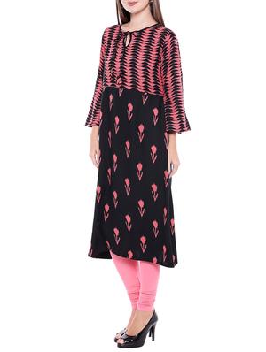 bell sleeves a-line kurta - 15047144 - Standard Image - 2