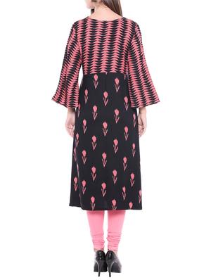 bell sleeves a-line kurta - 15047144 - Standard Image - 3