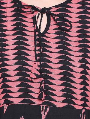 bell sleeves a-line kurta - 15047144 - Standard Image - 4