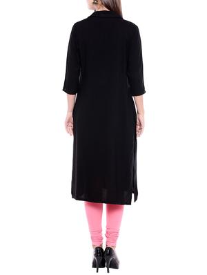 straight slit button placket kurta - 15047152 - Standard Image - 3