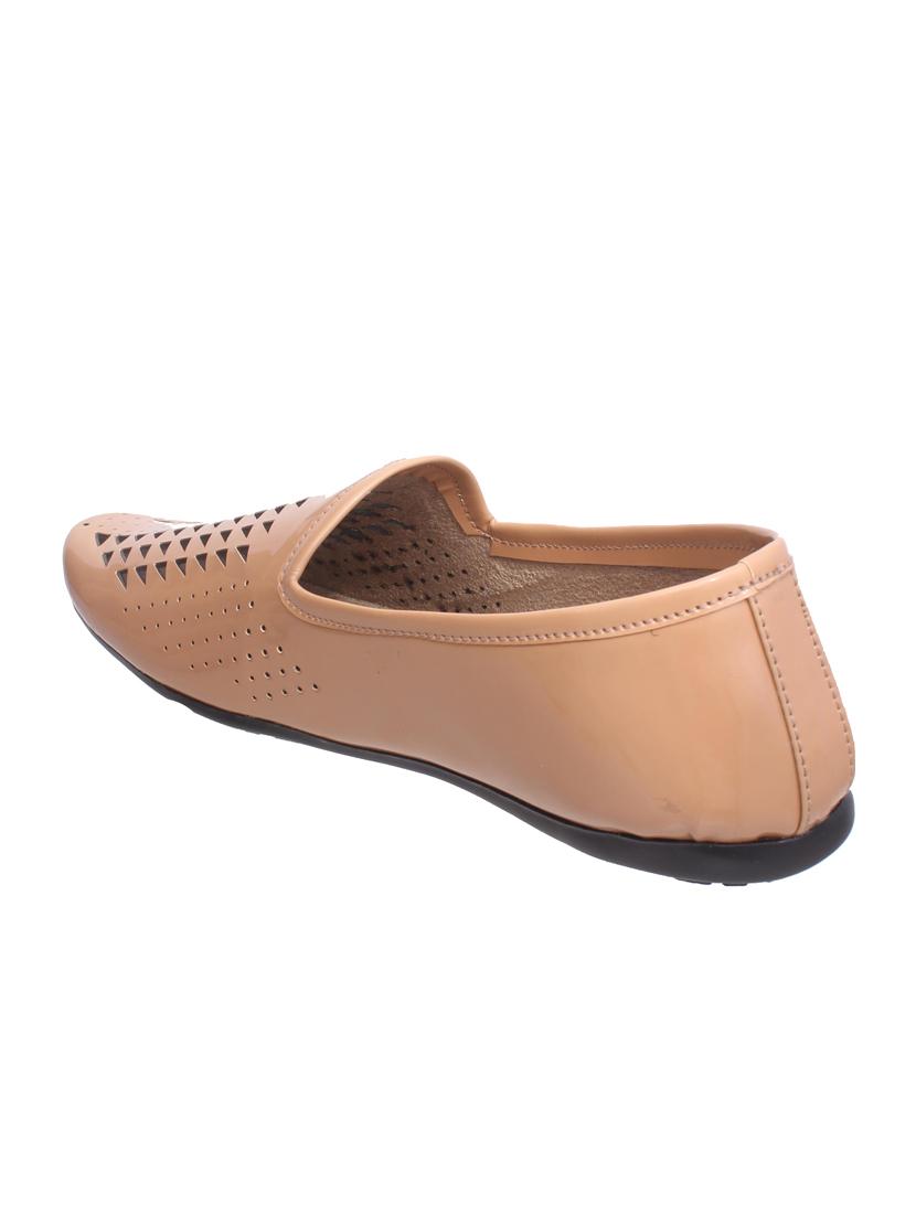 beige leatherette slipons - 15047463 - Zoom Image - 3