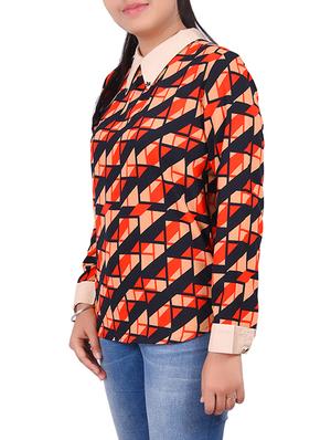 orange printed top - 15047549 - Standard Image - 2