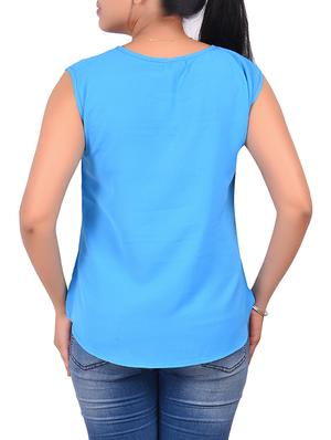 blue solid top - 15047550 - Standard Image - 3