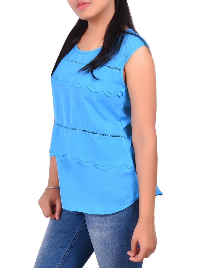 blue solid top - 15047550 - Zoom Image - 2