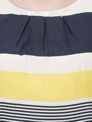 navy blue crepe fit & flare dress - 15048294 - Standard Image - 6